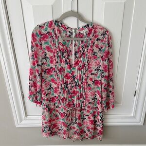 Joie Floral Jumpsuit - Pink, Green, and Black
